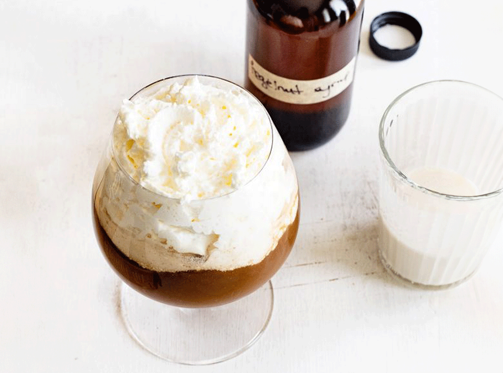 Sweetened Hazelnut Coffee with Whipped Cream Recipe