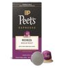 Peet's Espresso Ricchezza coffee capsule packaging with a purple and black design.